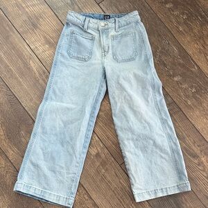 GAP Kids Denim Light Blue Wide-Leg Pants